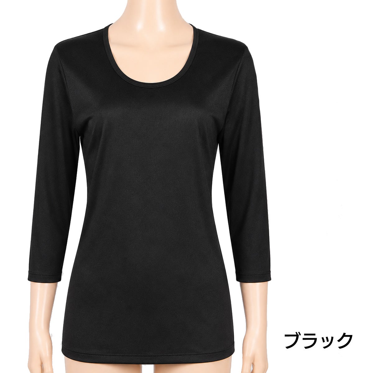 【正絹シルク100%・天竺編み】女性肌着【8分袖シャツ】【NT390】【M/L/LL】