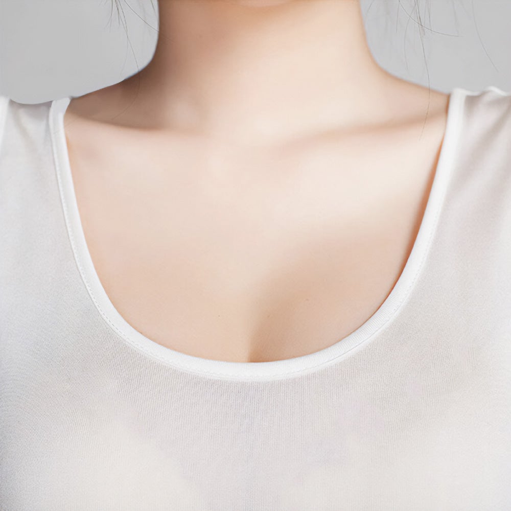 タンクトップ【S】ブラック・ベージュ/シルク100%