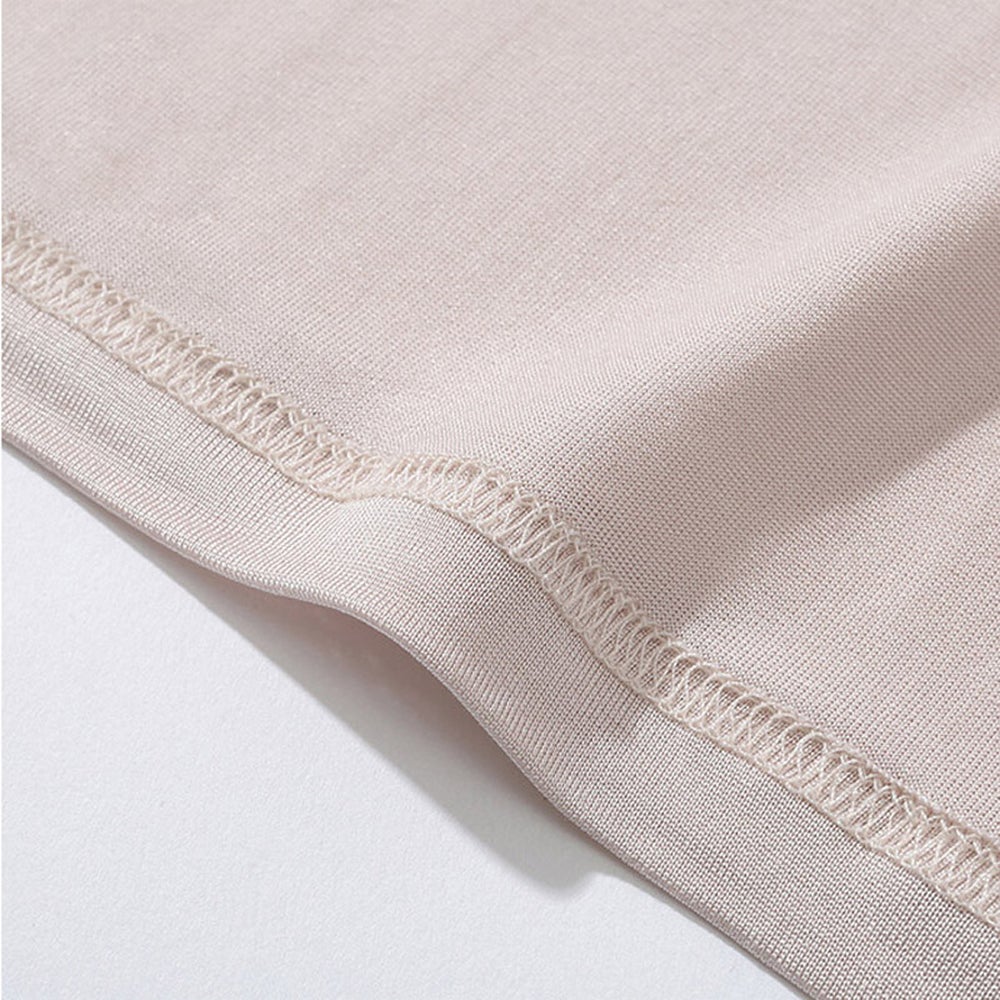 タンクトップ【S】ブラック・ベージュ/シルク100%