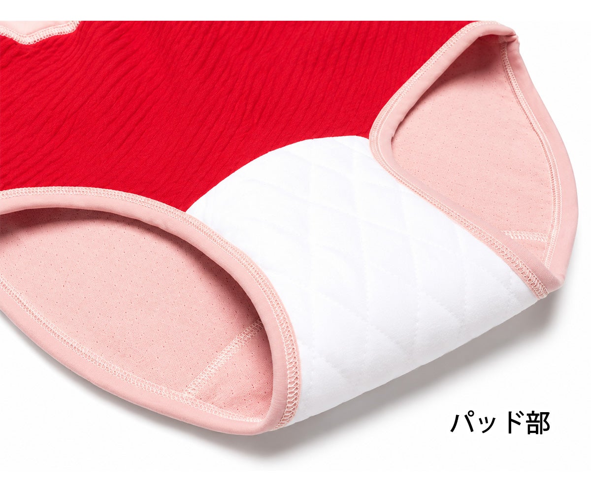 【Nojima】【赤の魔法(裏赤)】さわやか快適ショーツ【パッド部35cc】【LL】綿100%/日本製/尿漏れショーツ失禁女性用