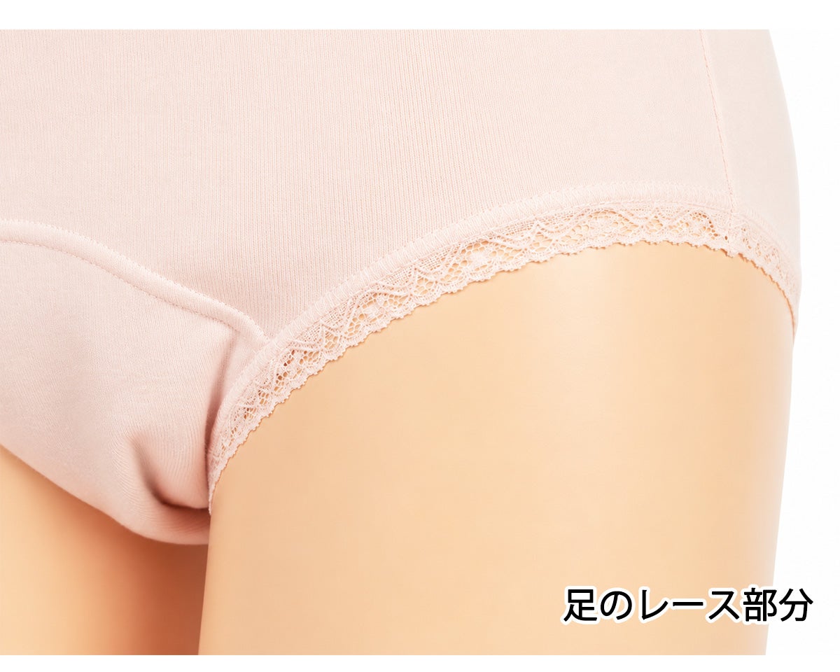 【スーパーさらりん】失禁パンツ【パッド部150cc】【M/L/LL】ベージュ・ピンク/尿漏れショーツ失禁女性用